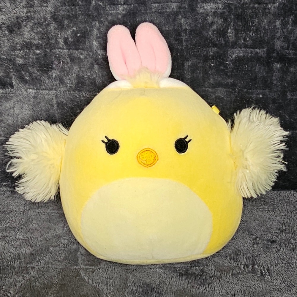 Squishmallows Aimee the Easter Chick Yellow Plush Bunny Ears 5" K18-121EYC-5